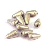 10 perles magiques goutte 10mm blanc