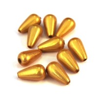 10 perles magiques goutte 10mm jaune