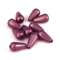 10 perles magiques gouttes 10mm violet