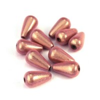 10 perles magiques goutte 10mm rose