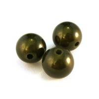 Perle magique 12mm vert kaki x6