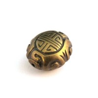 Perle CCB ovale bronze x1