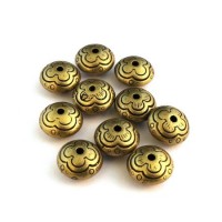 Perle ccb ronde aplatie bronze x10