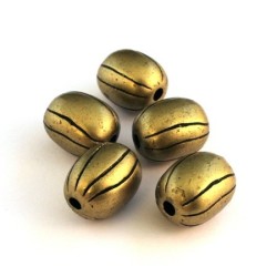 Perle CCB ovale 16mm bronze x5