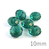 Perle rondelle à facettes 10mm tourmaline x10