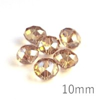 Perle rondelle à facettes 10mm cristal shadow AB
