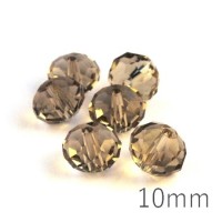 Perle rondelle à facettes 10mm black diamond