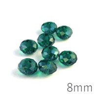 Perle rondelle à facettes 8mm tourmaline x10