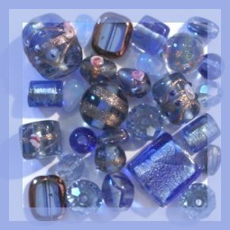 Perles couleur bleu clair