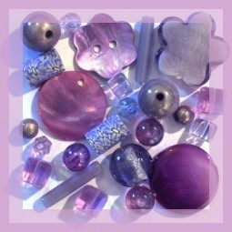 Perles couleur lilas
