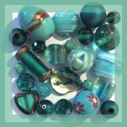 Perles couleur jade et émeraude