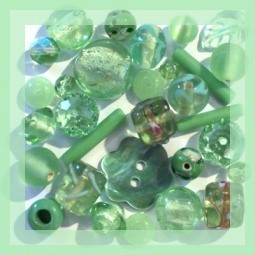 Perles couleur péridot